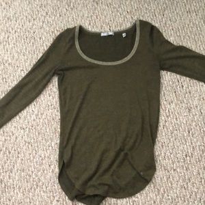 Abercrombie and Fitch olive long sleeve shirt
